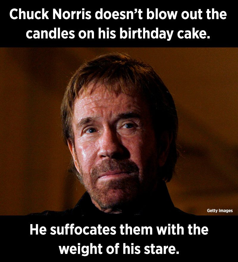 Happy 79th Birthday, Chuck Norris. 