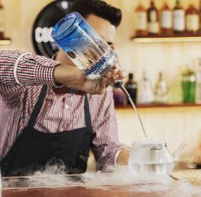 Caught in action: Cocktail in the making using the best gin in town, Jodhpur Gin. 
-
Pic by @cocktailtimebygerardruiz