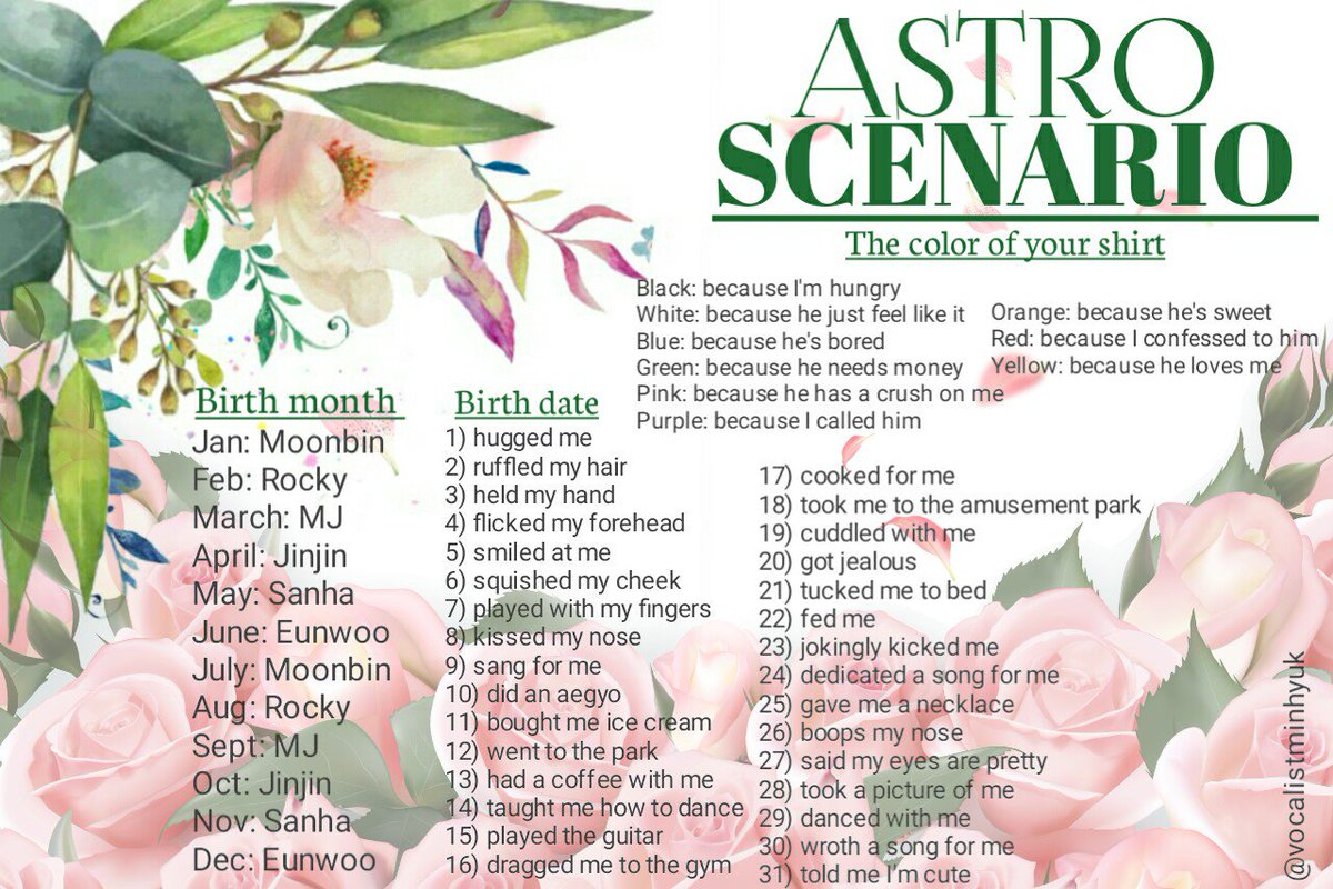 vocalistbinhyuk's tweet photo. I'm bored so I ended up doing this!! Please reply or quote this with the scenario you got with the hashtag #ASTRO and also tag @offclASTRO to boost their social ranking! https://t.co/rSGnMqH6cn