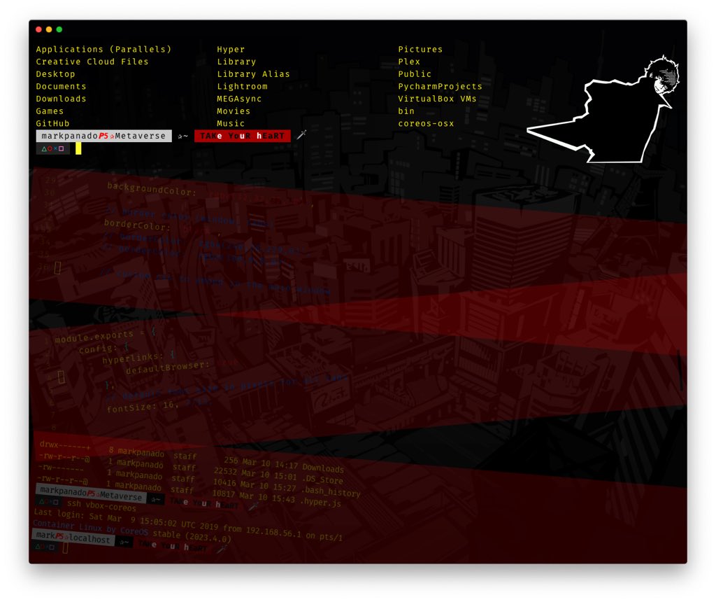 markpanado's tweet image. #wip P5 UI/UX. Persona 5 bash prompt.

#HyperTerminal #Persona5 #bash #ssh #atlus #takeyourheart