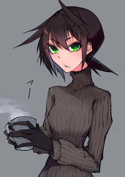 猫舌な縦セタ初月 