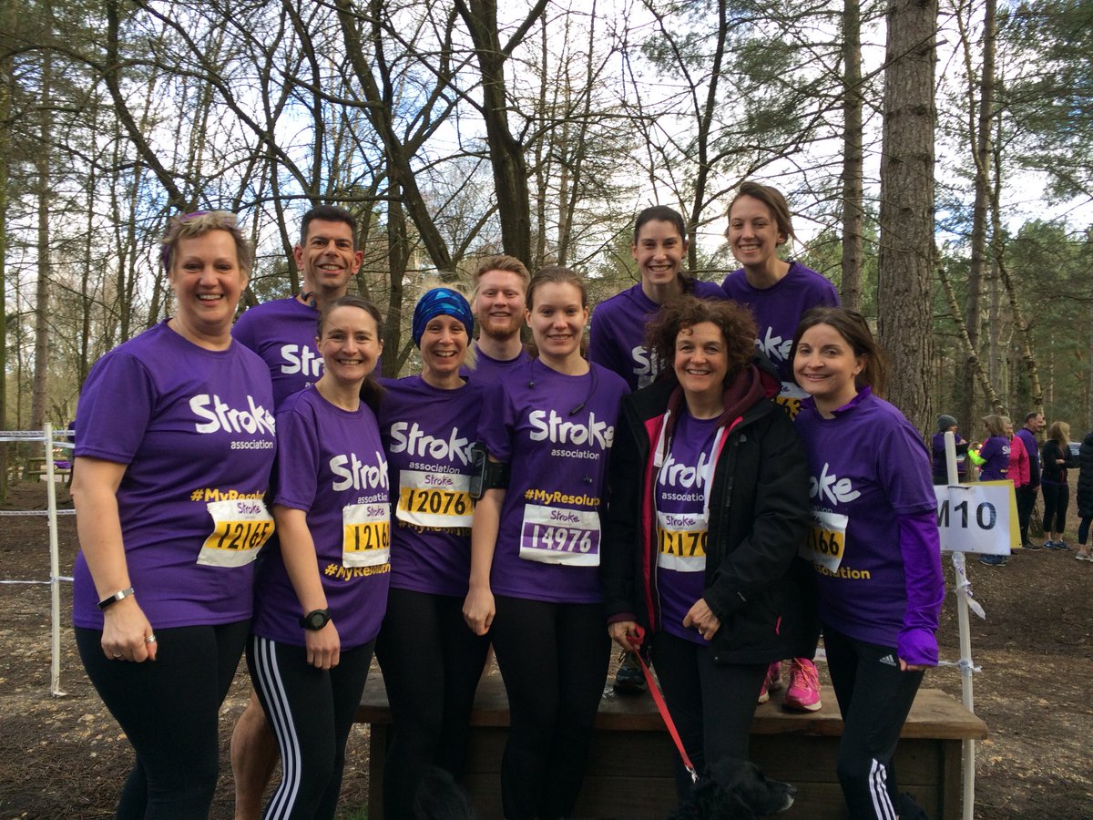 Fabulous atmosphere @moorsvalley for the @TheStrokeAssoc #ResolutionRun. 
The Stroke and Neuro Therapy team from @Poole_Hospital @Pooletherapies are all set for the 10k and 15k runs. #MyResolution #TeamStroke #fundraising
@broadbentdebs