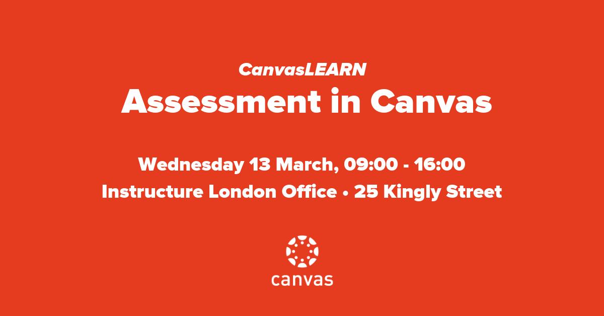 Canvas_by_Inst's tweet photo. Our 2019 #CanvasLEARN workshop series kicks off with a session on "Assessment in Canvas". Suitable for intermediate users, this is your opportunity to advance your knowledge of Assignments. Email mwildish@instructure.com to register. #LevelUpYourVLE https://t.co/RTdUjRIGgc