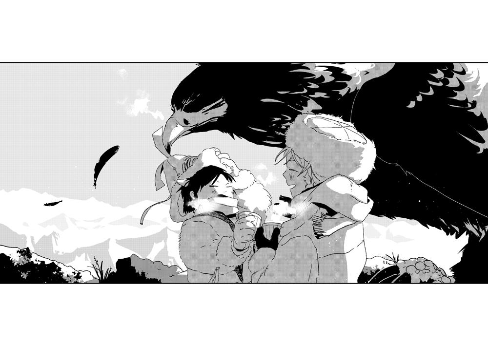 #角の男裏話
イメージボードその5
衣装が今と違います。
二人の笑顔が漫画で描けてよかった。 