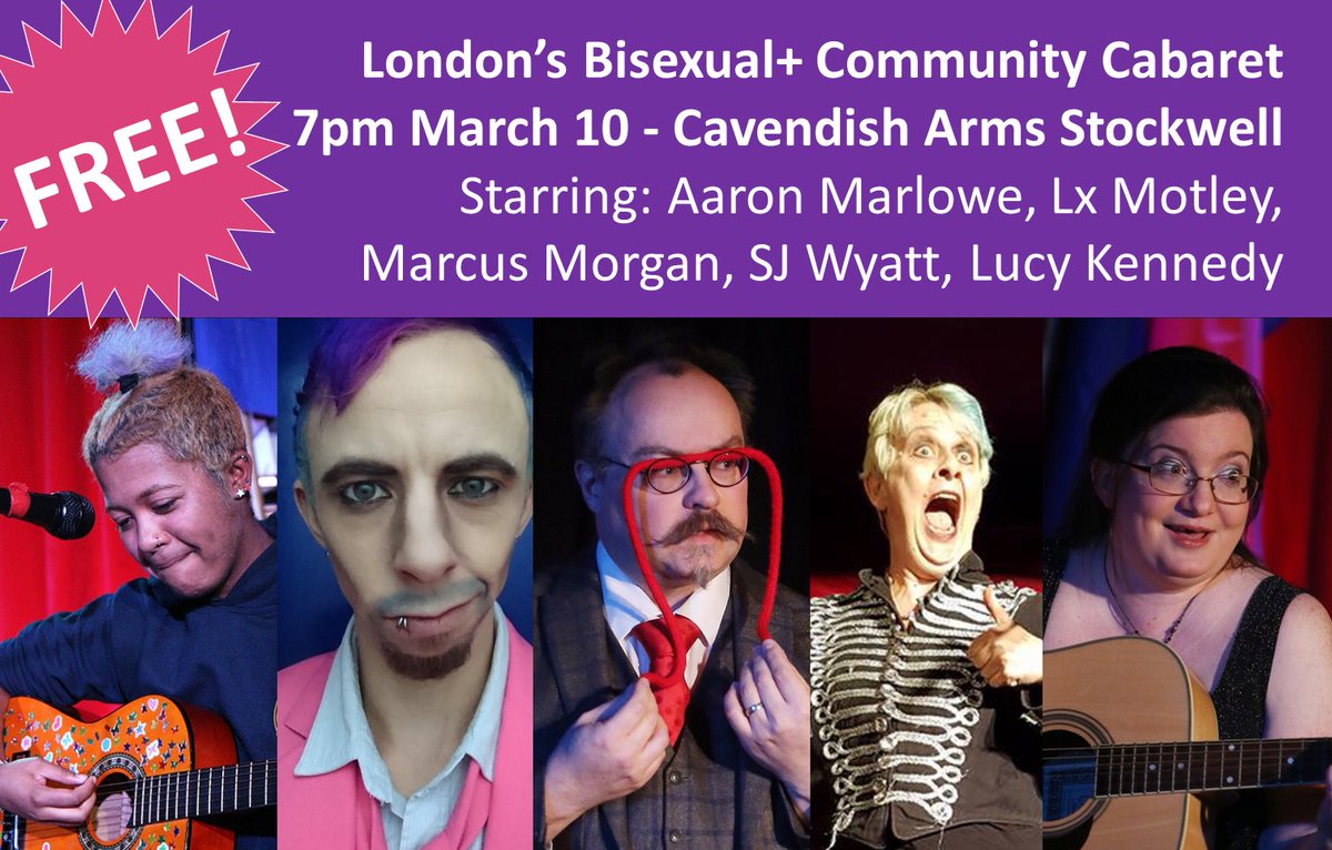 MischiefMental's tweet photo. TONIGHT! It’s #CaBiRet time, the UK’s only free bisexual+ community cabaret night returns to the @CavendishArms in Stockwell at 7pm! https://t.co/OqZSN5HYxy https://t.co/3eEXmFQN0O