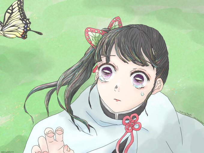 枝豆さんがTwitterに投稿した栗花落カナヲ(鬼滅の刃)のイラスト。