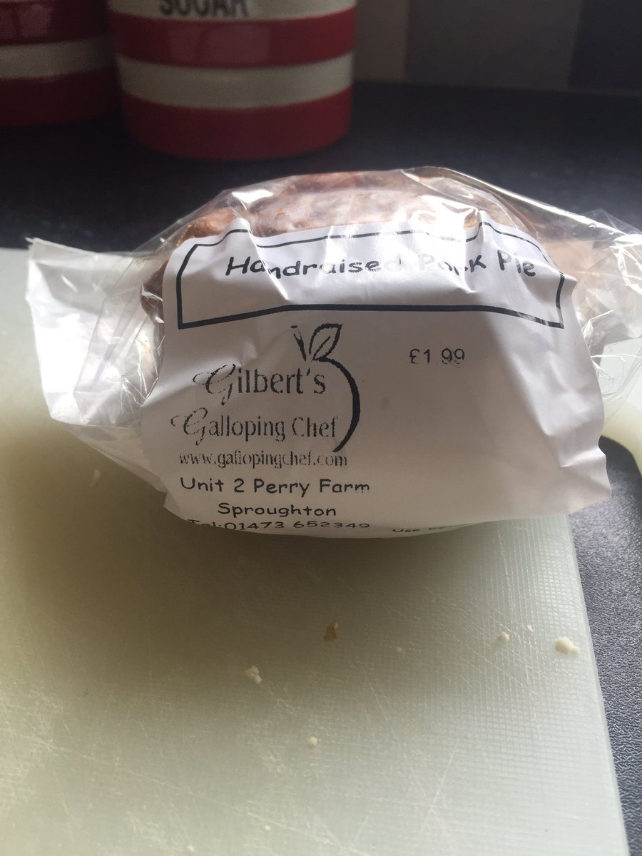 The_Barker_Boys's tweet photo. @emilypope_KT My #localmarch post #GuinnessSixNations hangover is this lovely @GallopingChef Pork pie bought by Mrs B when she went to local farmers market yesterday. https://t.co/c5P6qC9bg3