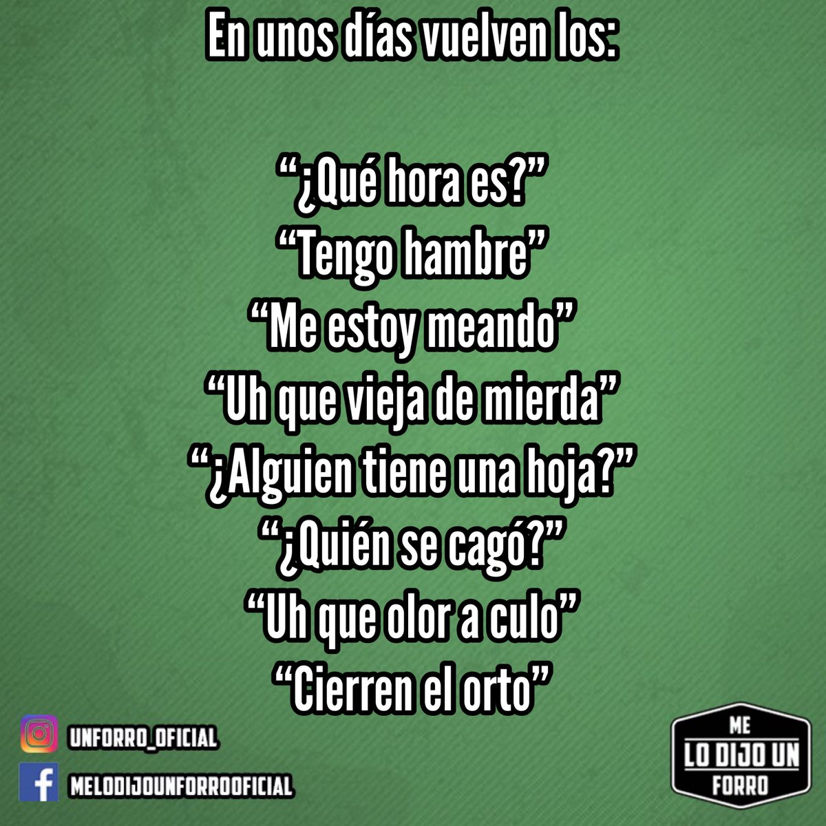 Me lo dijo un Forro (@mldufoficial) on Twitter photo 