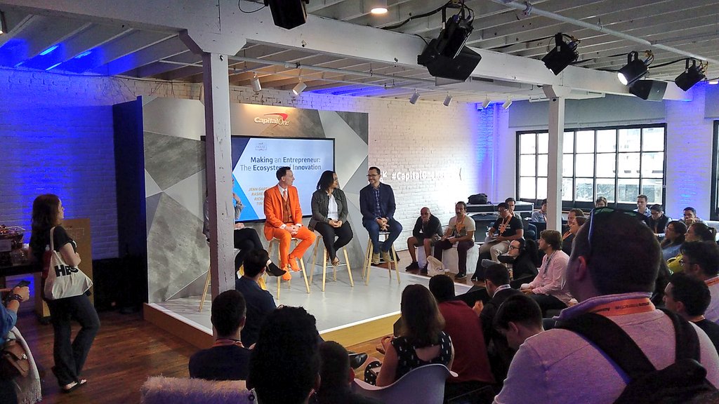 SxTroll's tweet photo. #CapitalOneHouse is pretty packed, but still space to get in!

Making an Entrepreneur: The Ecosystem of Innovation.

#SxLines — noline 11:14 https://t.co/YhpUGMfInP