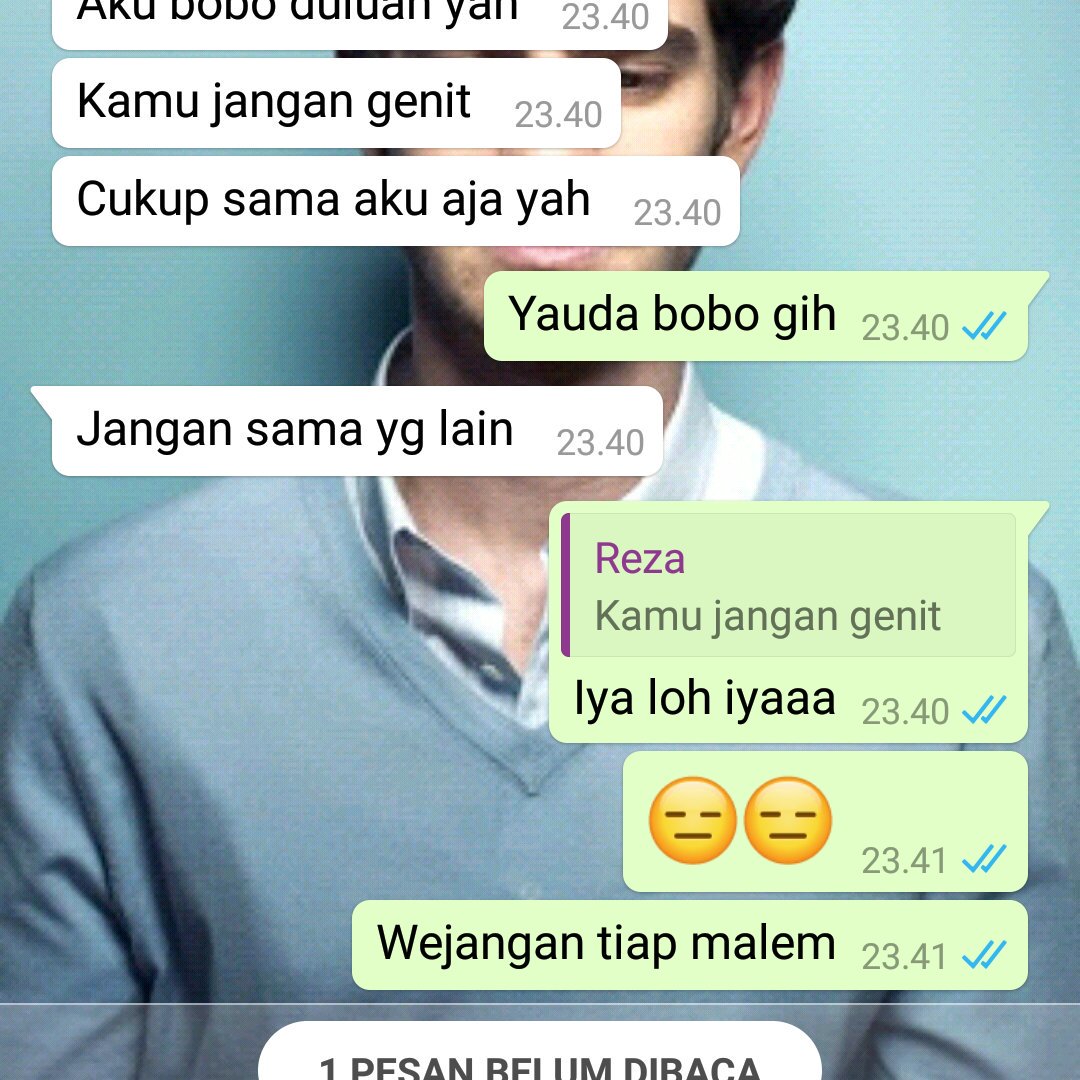 Wejangan tiap malam, risiko punya doi cembuyuan :) tapi enaqin ajeh