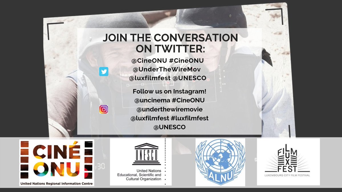 luxfilmfest's tweet photo. Join in with the conversation at today's screening of @UnderTheWireMovie with @CineONU @UNESCO #ALNU #Caritas #LuxFilmFest https://t.co/v85S3VpKLn