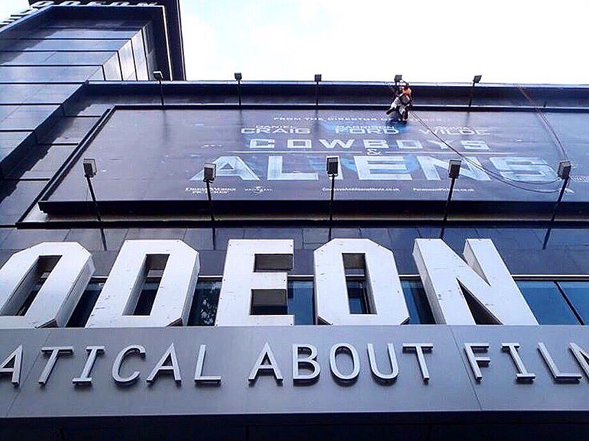 #banner #advertising #cinema #ooh #ropeaccess #abseiling #workingatheight #events