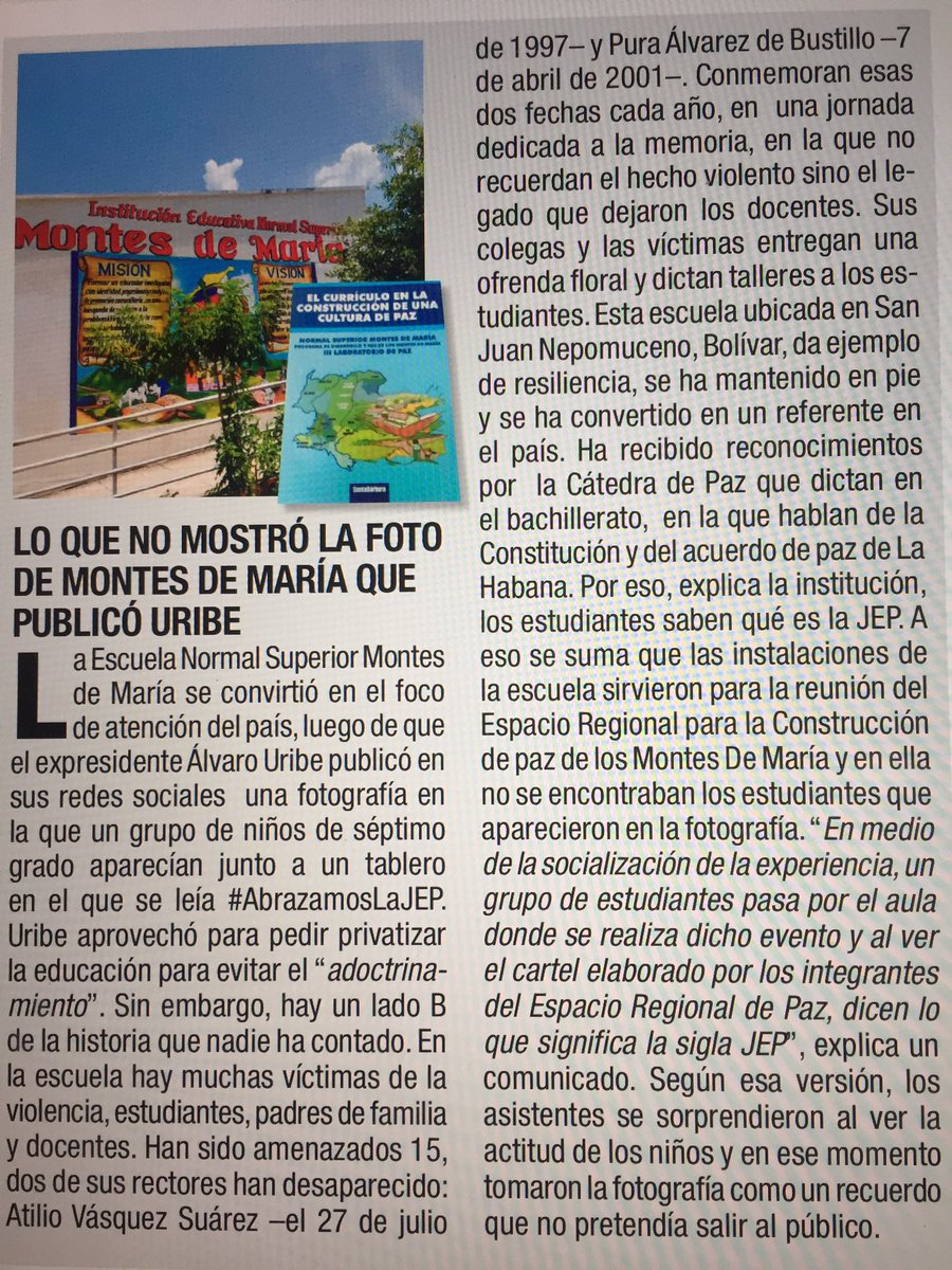 slondonouribe's tweet photo. El cuento completo sobre la foto de los niños y el apoyo a la @JEP_Colombia.  Saltar a comentar sin contexto hace mucho daño. https://t.co/B5FXhY4rdh