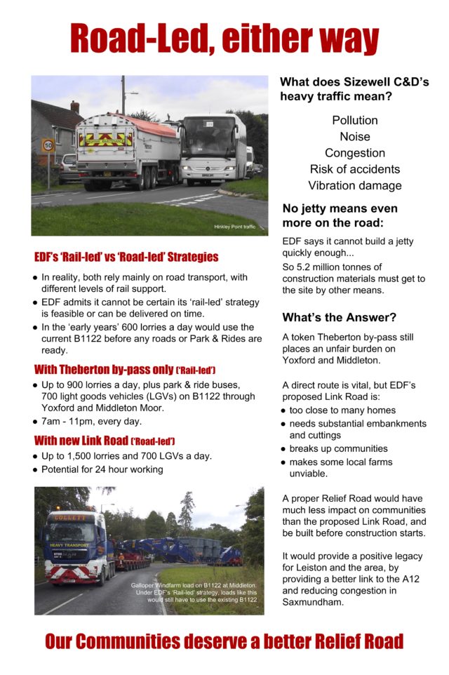 StopSizewellC's tweet photo. #ICYMI @edfesizewellc consultation traffic info lacks detail We estimate daily 6,470 Sizewell vehicle movements (including 1,500 HGVs) on top of forecast 6,800 non‑Sizewell vehicles at peak - OVER 13,000 vehicles daily on #B1122 #a12 #transparency https://t.co/RInIXjQNVY https://t.co/4VDZD56cK3