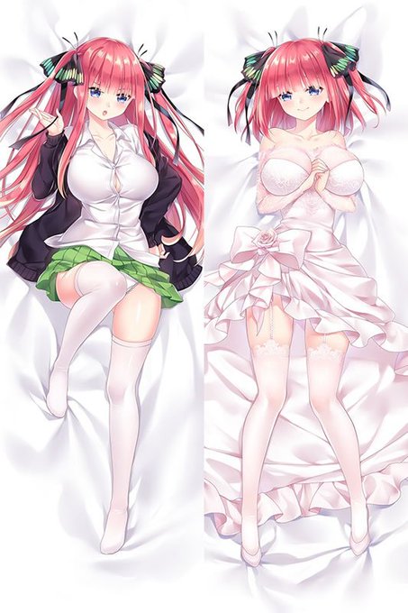 おみあい！抱き枕カバーさんがTwitterに投稿した中野二乃(五等分の花嫁)のイラスト。