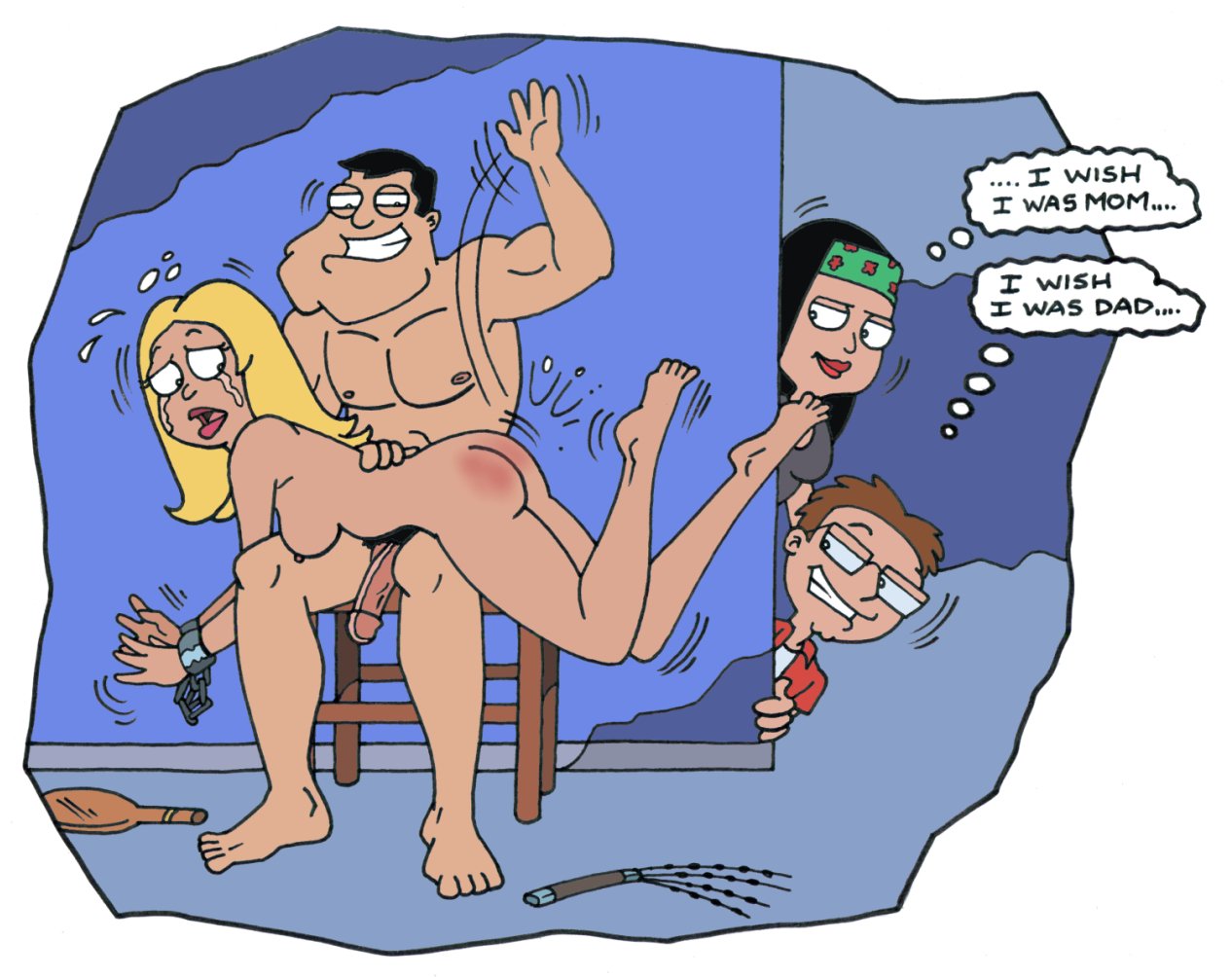 “Naked MILF Francine spanked by Stan Smith” .