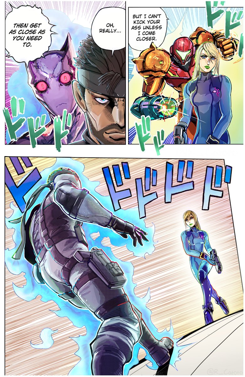 R_Catoto's tweet photo. The absolute state of matchups in #SmashUltimate (':

P.S. yes her stand has more range than Star-Finger.
Yes, she also uses that range just as often.
#jjba #jojosbizarreadventure #smash #smashultimate #ssbu #samus #zss #zerosuitsamus #solidsnake #mgs #jojo #supersmashbros https://t.co/qMUBI8oKTE