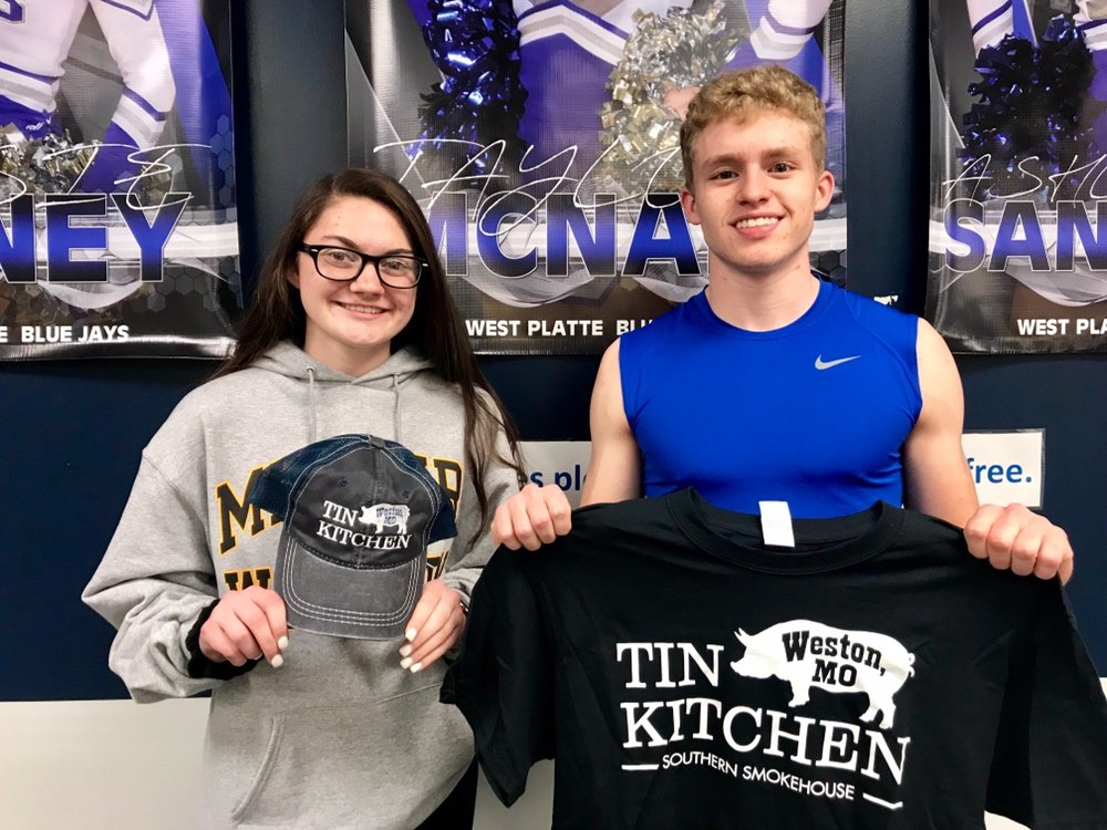 West Platte’s February Student of the Month vote ended in a tie! Congratulations to Lindsay Goodwin and Cole Vandel. We’re proud of you! Enjoy your TK hats, t-shirts, and free meals. Keep up the good work! 👍🏼