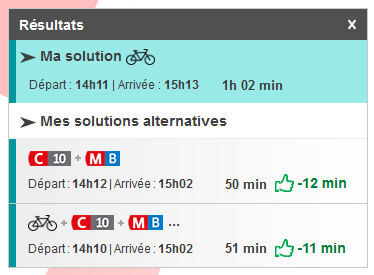 CollectifVALVE's tweet photo. @deniscordon Ca existe déjà : #onlymoov propose des trajets qui mixent voiture et TeC (avec l'option voiture) ou vélo et TeC (avec l'option vélo). Et propose aussi souvent du 100% vélo en alternative à la voiture 🥰 https://t.co/nDrBJYbUkb