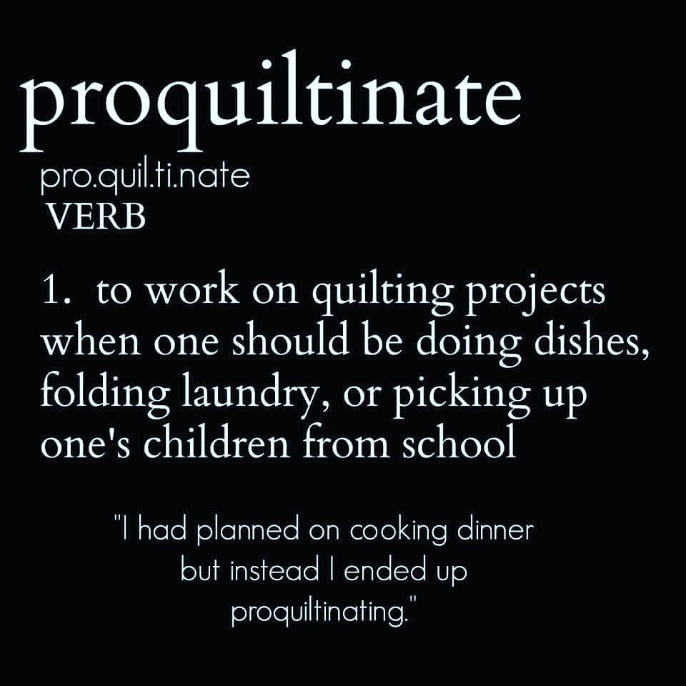 Hmmm... reminds me of someone...

#quilt #quilting #procrastination #ilovequilting