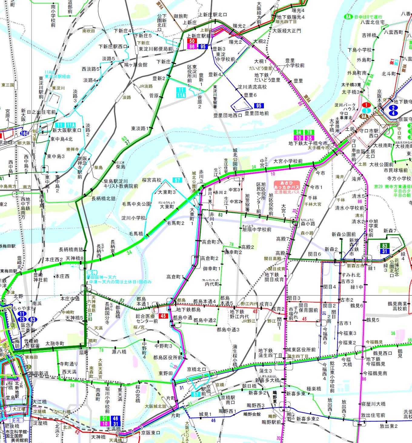 Yukai3chome おおさか東線の新規開業区間 鴫野 Jr野江 城北公園通 Jr淡路 南吹田 新大阪 を既存バス路線図と重ねてみる 近くを並行して走るようなバス路線は存在せず 大阪駅前 梅田 や京橋 天満橋などから郊外へ向かう放射状路線が主体となっている Yukai3chome おおさか東線の新規開業区間 鴫野 Jr野江 城北公園通 Jr淡路 南吹田 新大阪 を既存バス路線図と重ねてみる 近くを並行して走るようなバス路線は存在せず 大阪駅前 梅田 や京橋 天満橋などから郊外へ向かう放射状路線が主体となっている