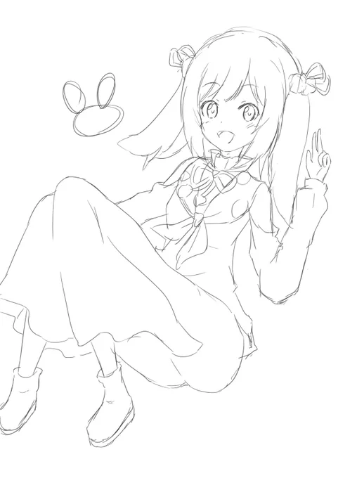 動きのあるはねるちゃん描きたい…
がんばるぞ～! 