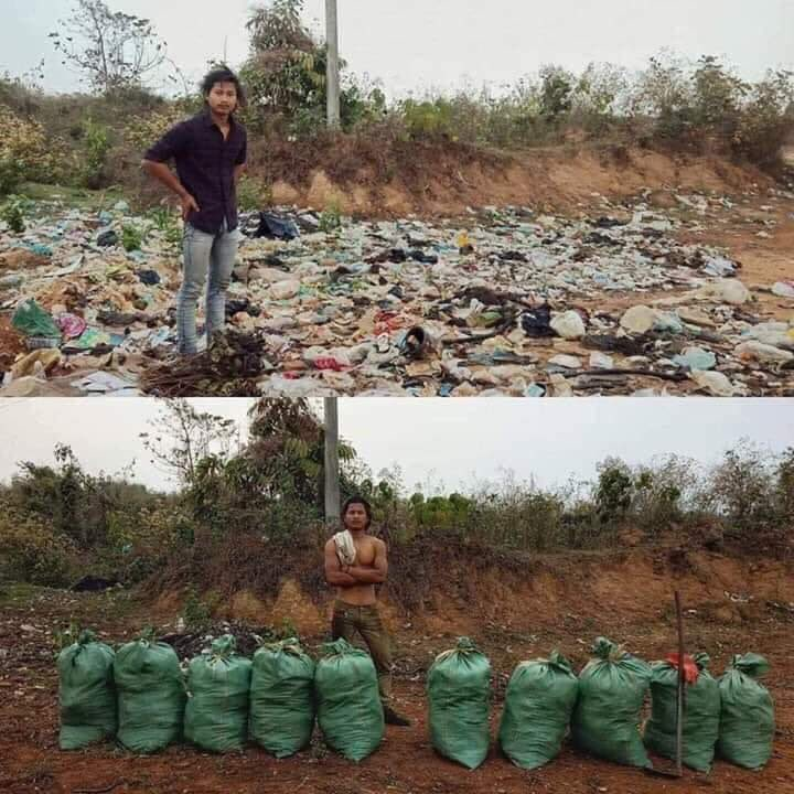 kurioso's tweet photo. Por fin un reto de redes sociales que tiene sentido #trashtag
Elige un lugar con basura, límpialo y comparte el antes y el después... 

...barrunto que no va a ser tendencia https://t.co/YTcmNBXsR6