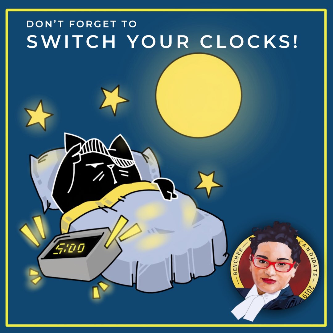 CarymaRules's tweet image. Feeling sleepier than usual this morning? Blame it on daylight savings time. Don’t forget to switch your clocks! #SpringFoward 

#WhatsABencher
#WhatDoBenchersDo