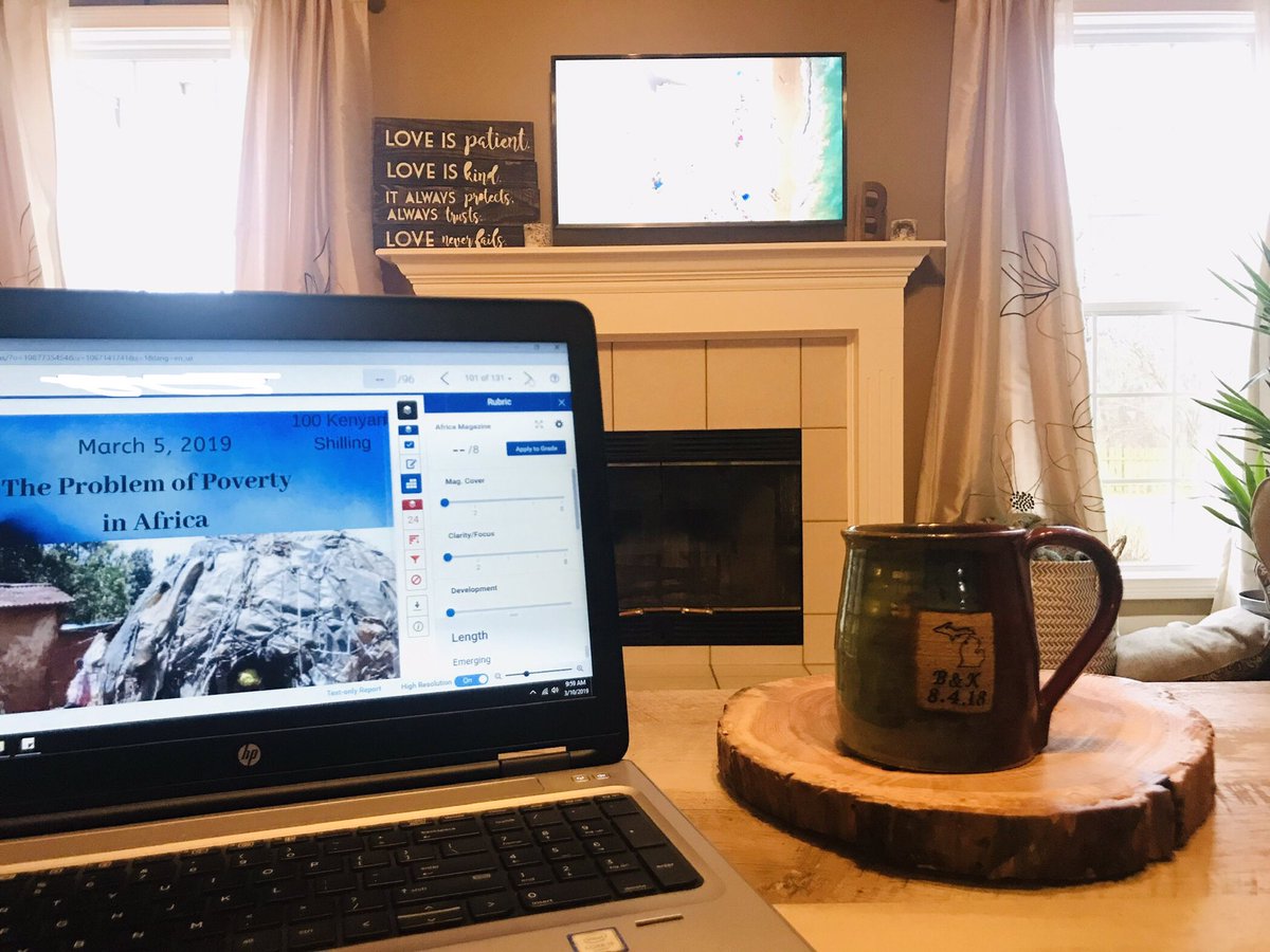 BennyBlazo's tweet photo. Grading Africa Magazine articles my classes created for their PBL summative ! Keep an eye out on canvas for your grades students! #PBLRules #ProjectLearningIsFun https://t.co/cVDobUXsId