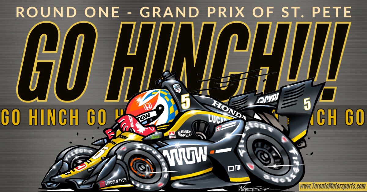 TOMotorsports's tweet photo. Time to turn the action up to ELEVEN for the @GPSTPETE... Go get โem @Hinchtown!!! #GOHINCHGO #INDYCAR https://t.co/ij4x0o6Vhv