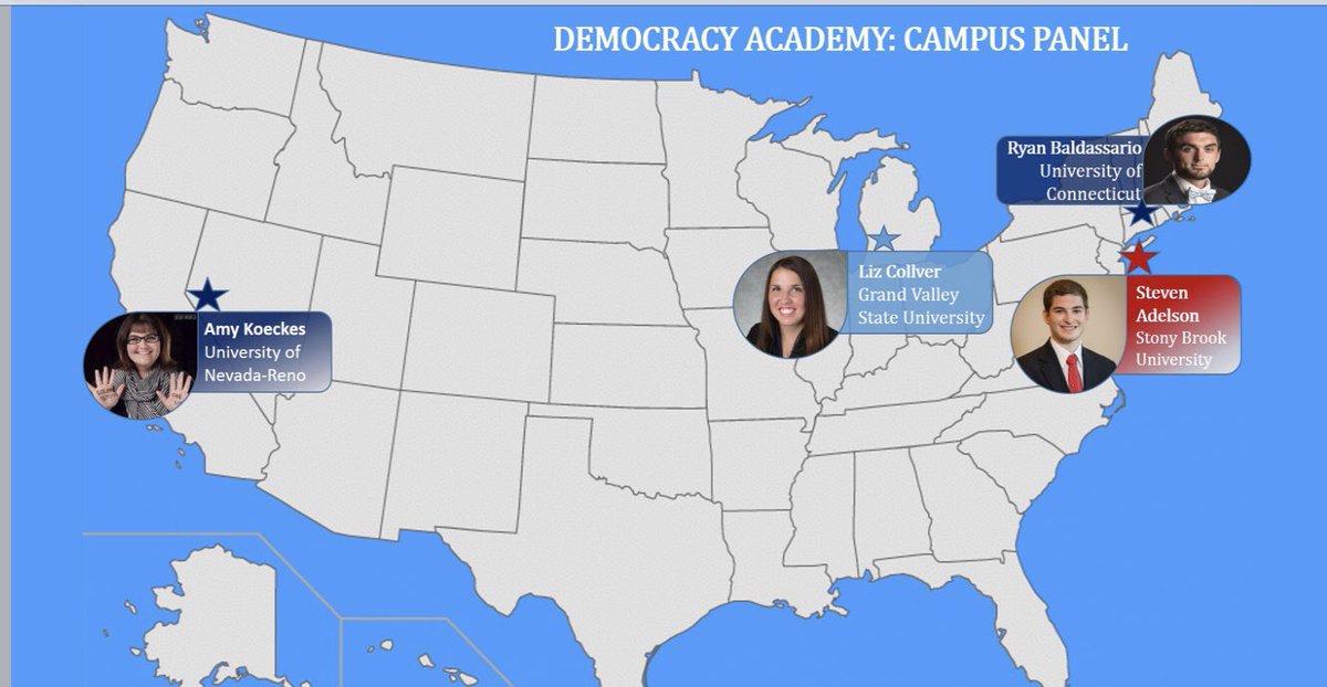 NASPA_CLDEKC's tweet photo. We can wait to talk about Elections @ the @NASPAtweets PreCon “Democracy Academy” today at 9am. Four members of our leadership team are on the panel.  Thanks @Sreynolds05 for letting us be part of this important discussion as we prepare for 2020 #NAPSA19 #CLDE https://t.co/BM48oanf0M