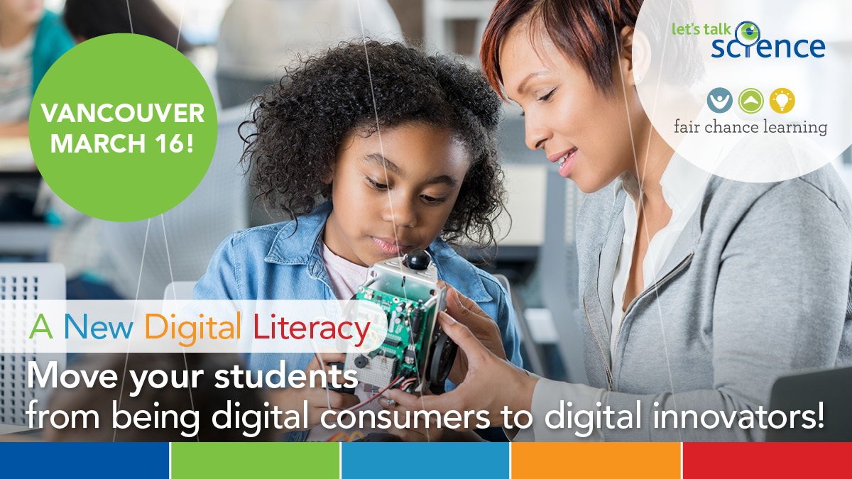 FCLEdu's tweet image. The last (but certainly not least!) #DigiLitxLTS PL summit is approaching! Join us and @LetsTalkScience as we equip Canadian educators and students with future-ready digital skills - at no cost to attendees! #CanCodes Register: ow.ly/2FGY30nqmjs