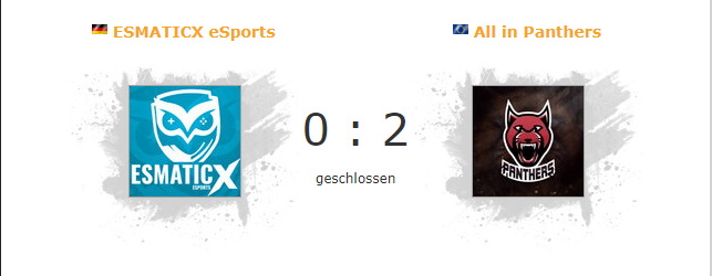 All_In_eSport's tweet photo. Was ein Start in die #99dmg Season 11 für unser Team #AllinPanthers, mit einer souveränen 2. Map holten sie sich das 2:0 gegen das Team @ESMATICXeSports GG WP!

Mirage 12:16 
Inferno  3:16

#Allplanned #Allin https://t.co/sWUMY8kReK