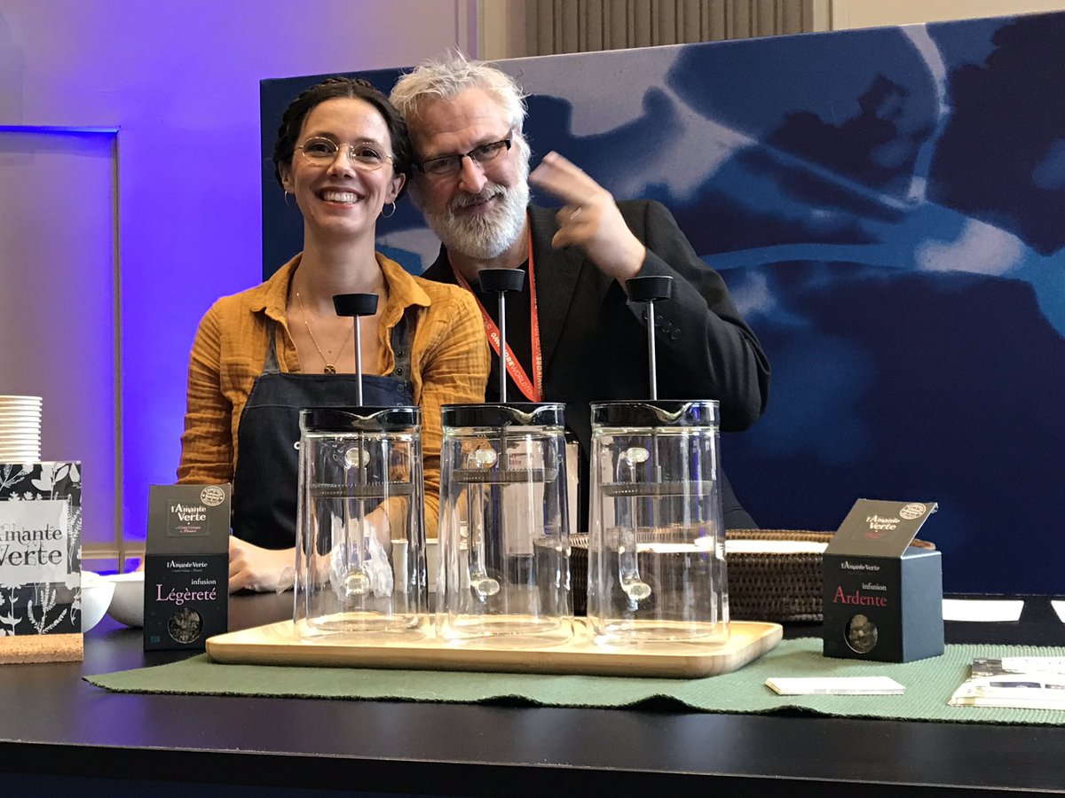 R_Qualite's tweet photo. #OmnivoreParis2019 : L’Amante verte, Claire et Adrien Poirrier, paysan tisanier sur la #sceneartisan de @smejanes @OmnivoreWorld. https://t.co/dRvtspoaX4