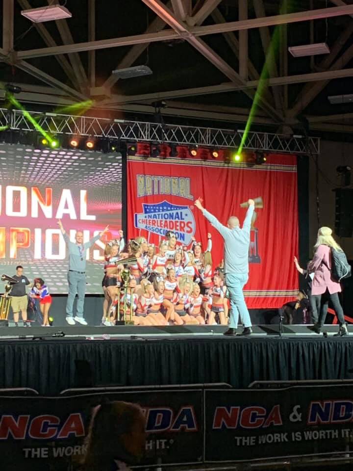 AngieBowers317's tweet photo. Hard to believe this was a week ago!!! Still on the NCA Championship High!!!! I think we might be for a wee bit longer....❤️🖤 #WEarethechampions @WE_LadyGunz @WoodlandsCheer https://t.co/gL9k8JN76J