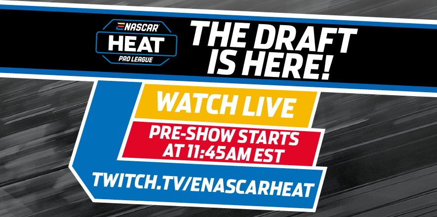 NASCARHeat's tweet photo. Happy Draft Day! Tune into the #eNASCARHeat Pro League Draft on Twitch! https://t.co/uH0PJPC9xR https://t.co/4px9YRAhoT