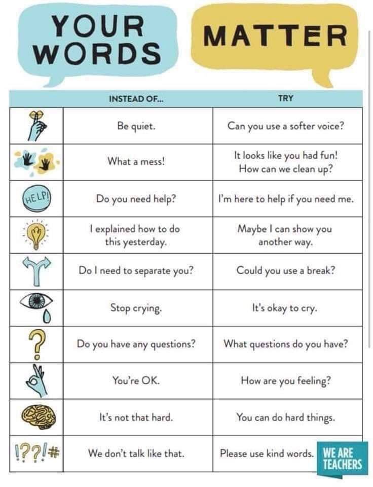 MertonParkMama's tweet image. This is a pretty useful little chart, I find myself saying ‘you’re OK’ a lot and ‘stop crying!’ #mumhacks #mumblogger thanks for sharing @WeAreTeachers