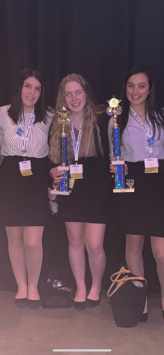 Congrats to Abby Benoit, Kendall Jason, and Jordan Lindquist! 3rd place in the NATION - FIDM Challenge! #NipmucDECA
