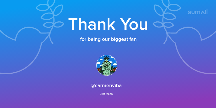 Our biggest fans this week: @carmenviba. Thank you! via sumall.com/thankyou?utm_s…