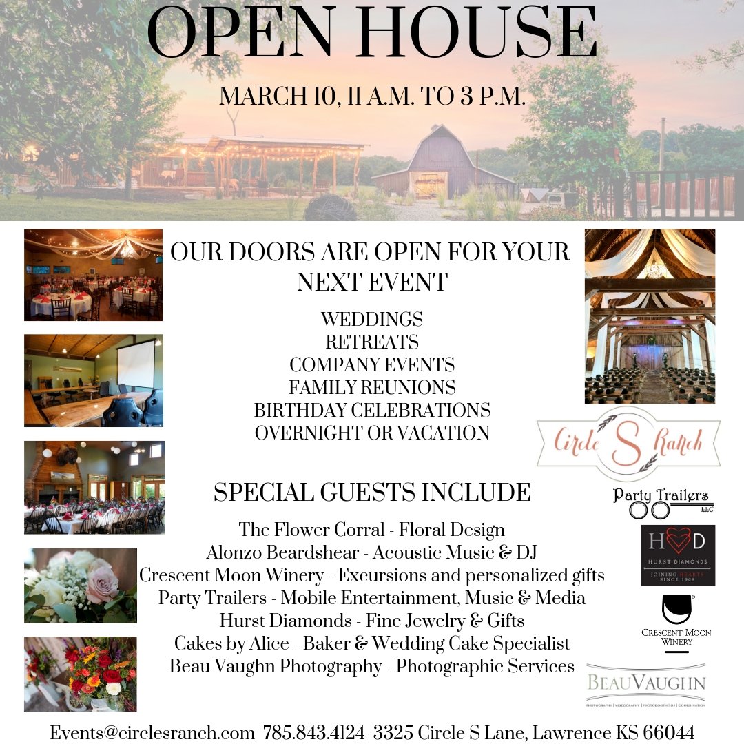 CircleSRanch_KS's tweet photo. See you from 11-3 today for our Open House! No RSVP needed, come on down! 3325 Circle S Lane, Lawrence, KS 66044 https://t.co/qkqQAl9tI7
