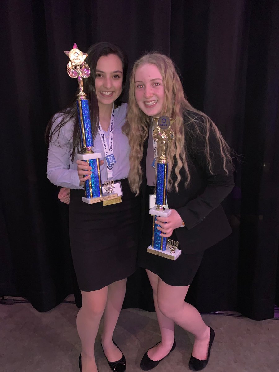 Congrats to Jordan Lindquist and Kendall Jason! 1st place TTDM! #NipmucDECA