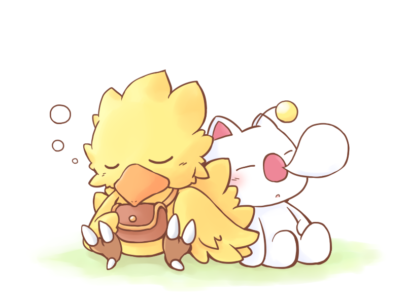 216 秋例て06ab در توییتر チョコボとモーグリ描いてみた Zzzzz チョコダン Chocobo