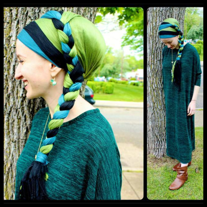 Wrapunzelstore's tweet photo. What's better than two 2 in 1 Scarves? 3 of them!! Check out this fantastic Liezl Wrap on Andrea! Want to try this look yourself? Check out the tutorial on youTube (just braid the remaining hanging tails at the end)! 
#wrapspiration #2in1s #bestforbraiding  #andeverything https://t.co/JiVaDuN7QH