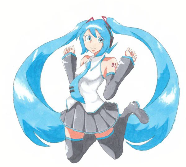 <アヤムセマ初音ミクの歴史>
1枚目:2016年 ネット初投稿作品
2枚目:2017年 アナログ&amp;トーン
3枚目:2017年 コピック挑戦
4枚目:2019年 デジタル勉強中

ネットに投稿した最初のイラストが
実はミクちゃんていうね。 