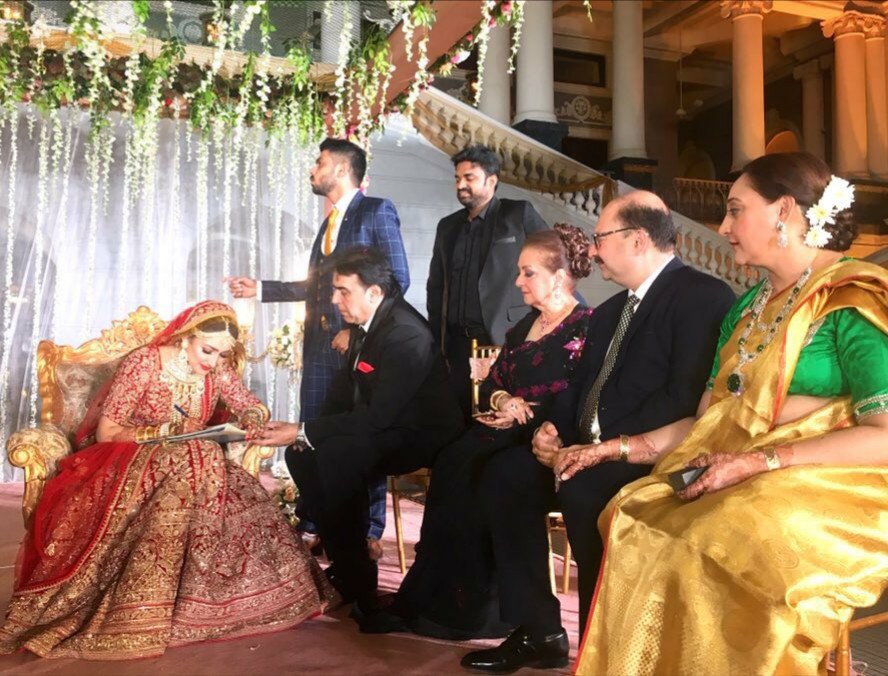 Image result for arya sayesha wedding