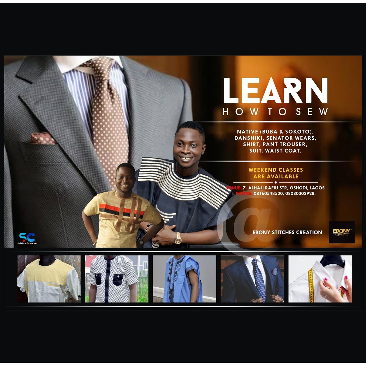 RaisingDesigner's tweet image. WEEKEND TRAINING ON HOW TO SEW MALE WEARS @ Ebonystitches creation.08160543520