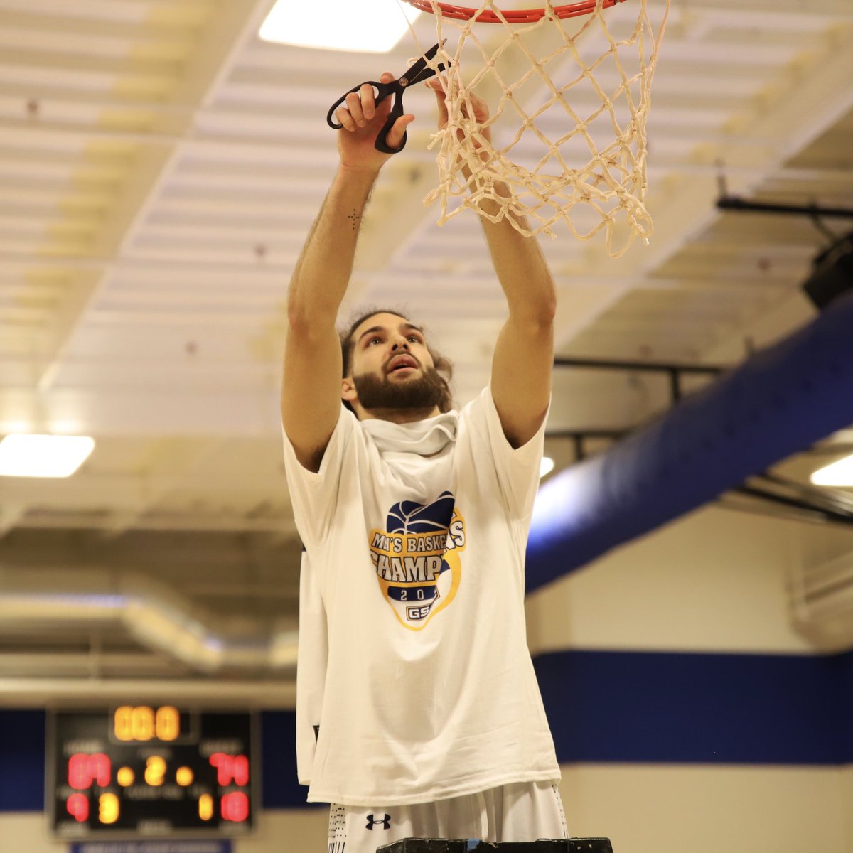 gsacsports's tweet photo. 📸: HISTORY WAS MADE LAST NIGHT...🏆🏆🏆 @TMUAthletics won it's third straight GSAC 🏀 tournament championship! Swipe to 👀 the Mustangs ✂️ down the net. https://t.co/JCEbPPLHp3