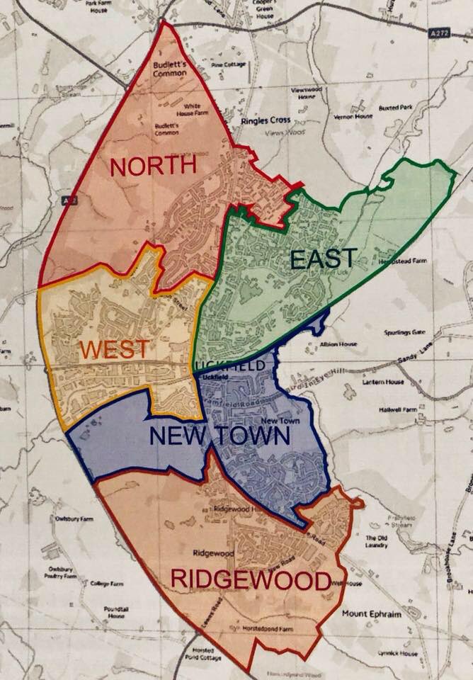 New Uckfield Council Ward Boundaries.
Where are you?
