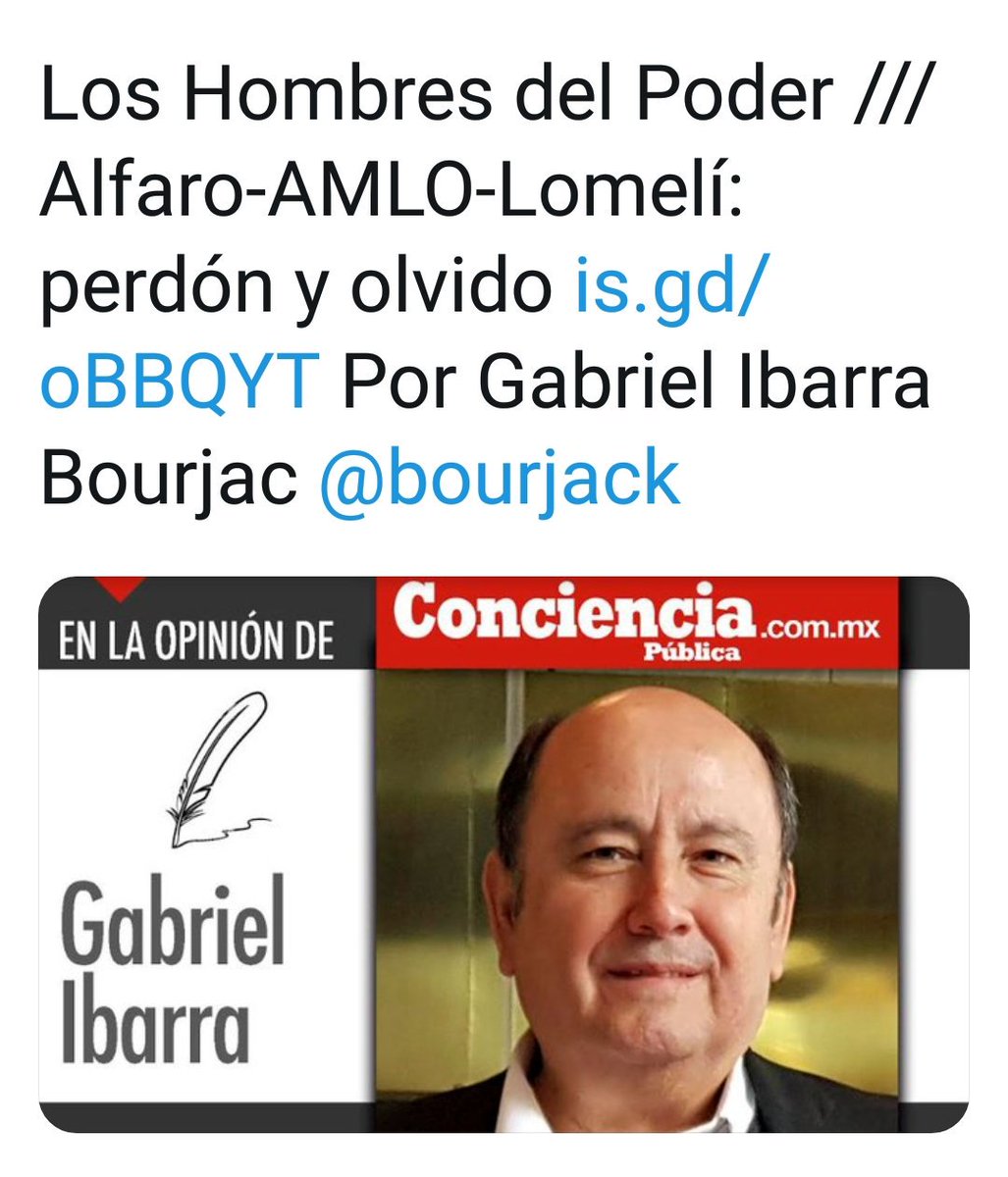 La columna de <a href="/bourjack/">Gabriel Ibarra</a> a proposito del abrazo de 'la concordia' en Plaza de La Republica entre <a href="/EnriqueAlfaroR/">Enrique Alfaro</a>
y <a href="/DrCarlosLomeli/">Dr. Carlos Lomelí</a>

concienciapublica.com.mx/opinion/los-ho…