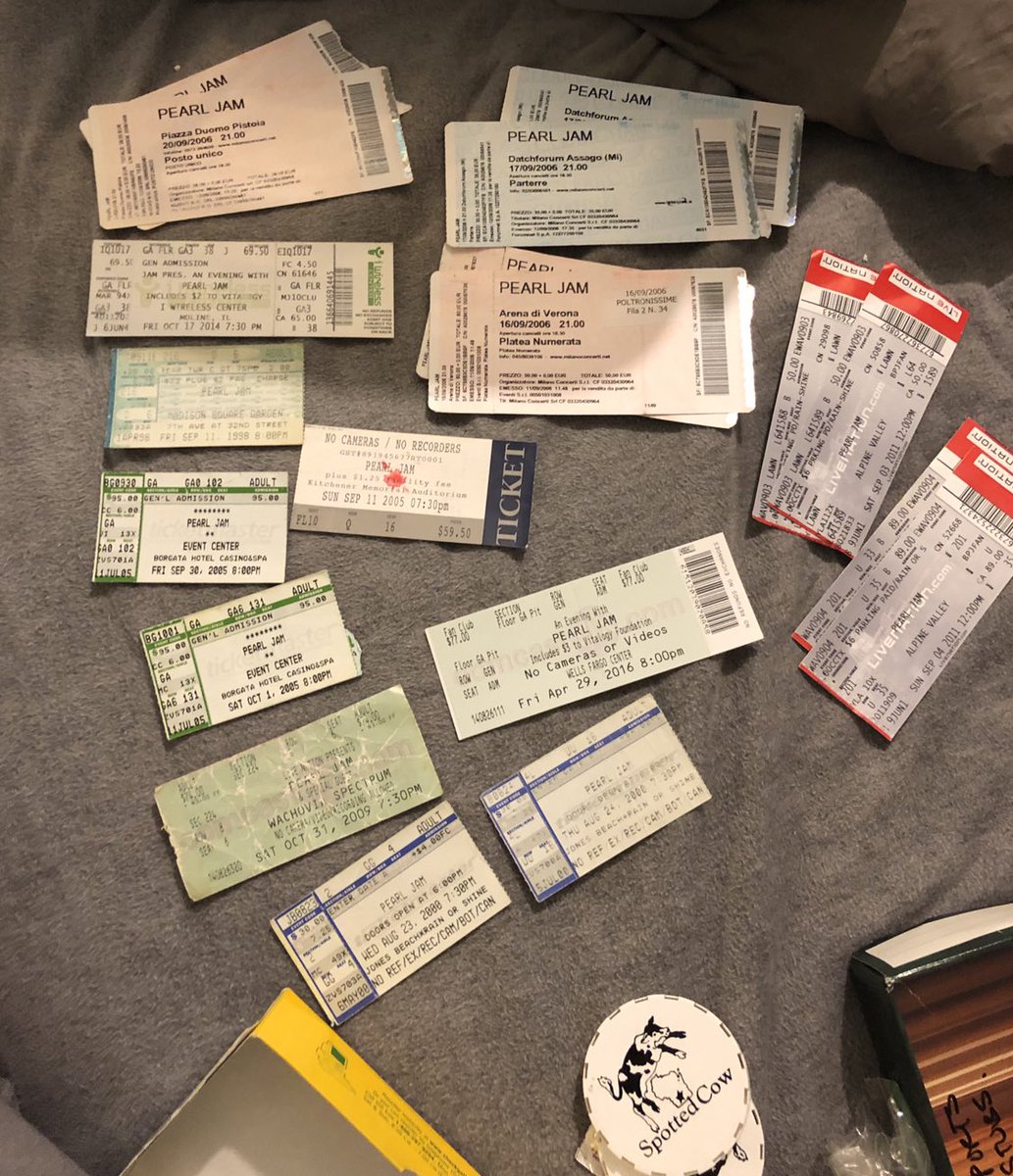 PJ__Cowboys's tweet image. Just a couple old #PearlJam ticket stubs with a few #ChrisCornell stubs thrown in because, why not? #smallsample #over80PJshowstodate